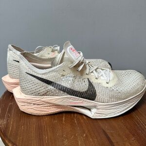Nike Women's White & Black Running Shoes with Pink Accents